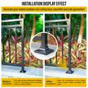 2pcs Post 1.5" Aluminum Deck Post Base Cover, Post Skirt, Handrail, Stair, Porch, Deck Railing Base Brackets Covers (Black)