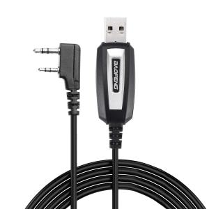 BAOFENG USB Programming Cable CH340 Chip Compatible UV-5R Mini BF-F8HP Pro 5RM UV-32 DM32 K5PLUS GMRS GM-15PRO UV-5G Plus GM21 AR-152 UV-21R Quansheng UV-K5 8 Ham Radio Accessories (Black)