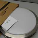 DLLT Flush Mount LED Ceiling Light: 13 Inch 5CCT (3000K-6000K) & Dimmable Ceiling Light Fixtures for Bedroom Hallway - 24W Modern Brushed Nickel Super Bright Kitchen Lighting Fixtures Ceiling