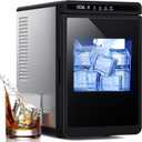 Electactic Clear Ice Cube Makers- Produces 9 Large, 1.6" Clear Ice Cubes per Hour, 24H Timer, Self-Cleaning, 5 Ice Cube Sizes for Cocktails, Whiskey & Bourbon