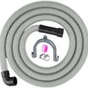 1Plusselect Dishwasher Drain Hose, 6FT Flexible Discharge Hose Extension Kit, Universal Replacement Drain Hose Fit with 5/8 Inch, 7/8 Inch, or 1 Inch OD Drain Outlet for Dishwasher