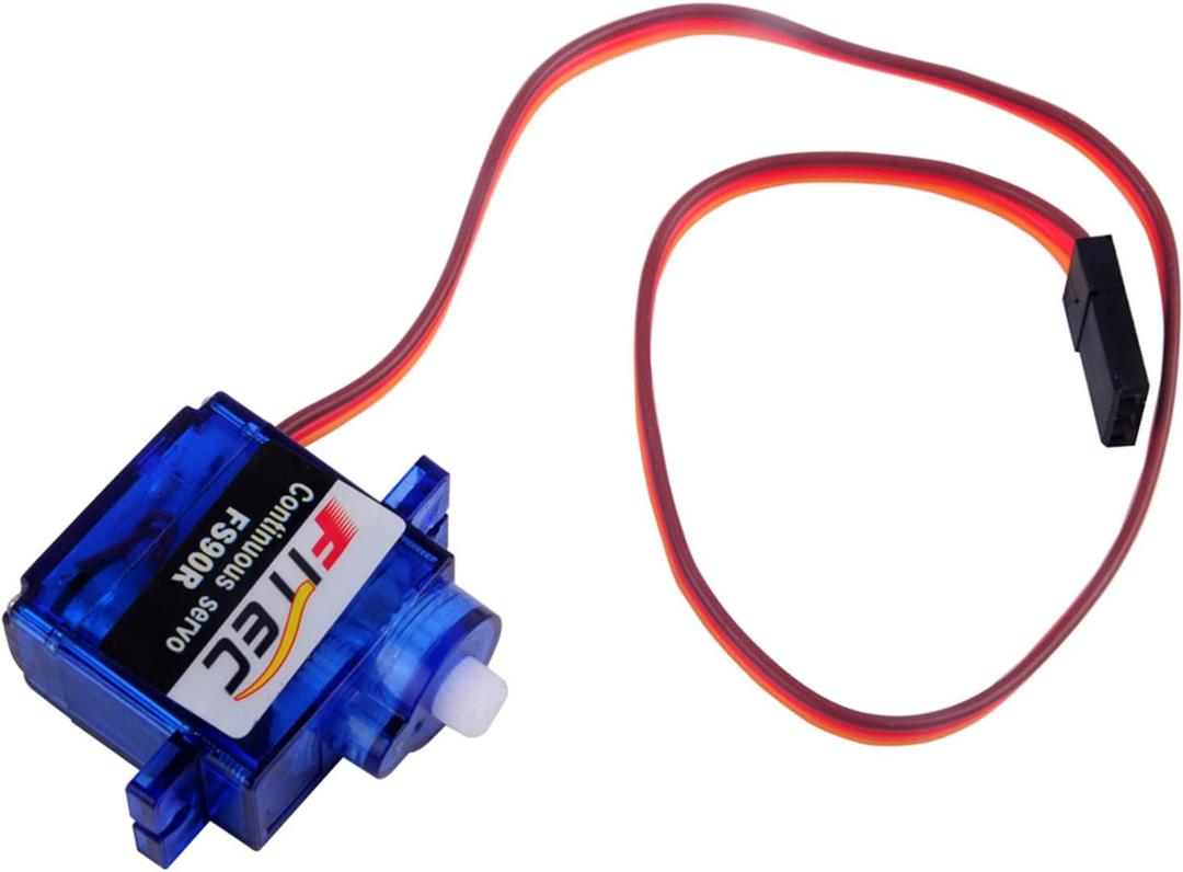 FS90R Micro Servo 360 Degree Continuous Rotation RC Servo Motor 9g for Arduino Microbit Robotic Helicopter Airplane Boat, Pack of 2