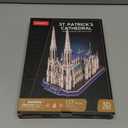 CubicFun 3D Puzzles for Adults St. Patrick's Cathedral Model Kits, New York Architecture Puzzles for Adults Building Toys for Kids Ages 10+, 117 Pieces with Booklet for Grandkids