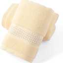 sense gnosis Beige Hand Towel Set of 2 Absorbent 100% Cotton Quick Dry Super Soft Hand Towels for Bathroom 13 X 29 Inches