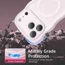 BENTOBEN Magnetic for iPhone 17 Pro Max Case, Cute Wavy [Full Camera Protection][Compatible with MagSafe] Matte Anti-Slip Bumper Women Girls Boys Protective Cover for 17 ProMax 6.9", Gray-Pink