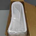 Splash Guard for Bathtub, 3.8" x 3.6" Silicone Bath Tub Splash Guard with 6 Suction Cups, Bathtub SplashGuard Play Shelf Area for Kids with 3Drainage Slope for Faster Drying - 2 Packs White