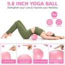 Ideal Swan Large Pilates Ring Essentials Kit for Women, Home Workout Equipment Set with 9.8 Ball, Resistance Bands, Accessories, Pink Pilates Set for Legs Arms and Thighs13 PCS