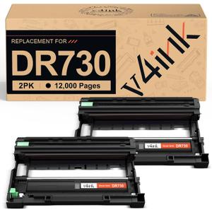 v4ink 2PK DR730 Drum Compatible Replacement for Brother DR730 DR-730 DR-760 Drum for Brother HL-L2325DW HL-L2350DW HL-L2370DW HL L2390DW L2395DW MFC L2690DW L2710DW L2717DW L2750DW (NOT Toner)