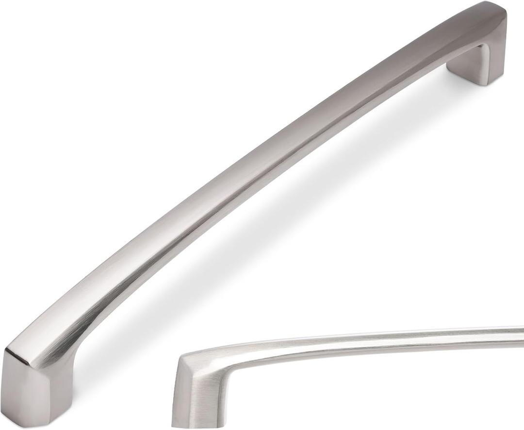 10 Pack 7-1/2 Inch Kitchen Cabinet Handles Brushed Satin Nickel Cabinet Pulls Silvery Drawer Pulls Zinc Alloy Kitchen Hardware
