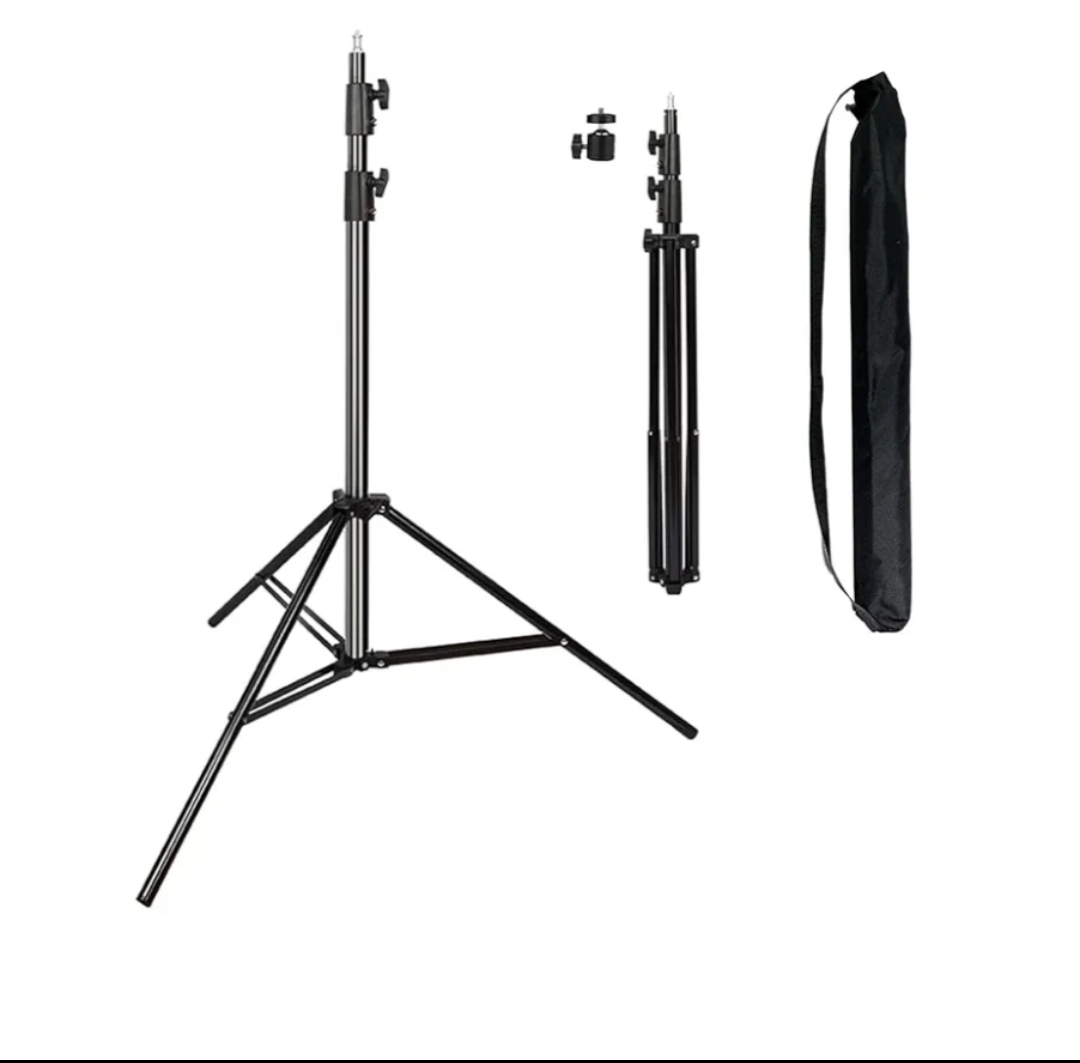 Heavy Duty Light Stand 9.5 Feet/2.8 Meters Adjustable Spring Cushioned Metal Photography Tripod Stand for Photo Studio Speedlight, Ring Light, Photographic Equipments Thickening Flash Stand