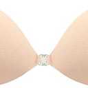 MITALOO Adhesive Bra Invisible Sticky Strapless Push up Backless Reusable Silicone Covering Nipple Bras (Light Fair, Cup Size: A)