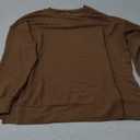 ANRABESS Womens Oversized Long Sleeve Shirts Ribbed Knit Tunic Tops Side Spilt Casual 2025 Fall Outfits (Medium, Brown)