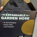 75 ft Expandable Garden Hose - Ultra Flexible,Durable Collapsible Latex Core & Solid Brass Fitting, No Kink-Free Expanding Garden Pipes Hose - RV, Gardening Marine and Camper Water Garden Hoses