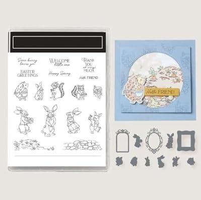 2025 Stamps and Dies for Card Making, Creative Scrapbooking and Die Set for DIY Variety of Handmade and Holiday Album Scrapbook Birthday Cards (M1048)