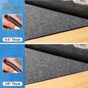 Non-Slip Rug Pads 5 x 7 ft, 100% Waterproof Extra Large Area Rugs Non Skid Rug Pad for All Floors and Finishes Durable Hardwood Floor Protective Felt Keeps Rugs in Place, Safe and Secure