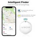 Air Tracker Tag Item Finder : Smart Bluetooth Tile Tracker Compatible with Apple Find My APP (iOS Only) Replaceable Battery - Tag Worldwide Tracking Locator for Keys Wallet Luggage Suitcase