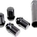 Set of 20 Veritek 14x1.5mm Gloss Black Spline Drive Tuner Lug Nuts w/Key 1.40 Inch for Aftermarket Custom Wheels