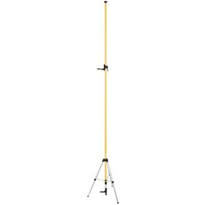 12 Ft./3.7M Professional Lasers Level Pole with Tripod, Adjustable Telescoping Pole for Leveling Tools, Multi-functional Fine-tuning Bracket with 1/4” and 5/8” Thread Adapters, Includes Carrying Bag