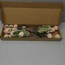 Floroom 5pcs Beige Faux Silk Mums Artificial Flowers, Bulk Fake Small Mini Chrysanthemums with Stems for DIY Champagne Wedding Centerpieces Floral Arrangements Vase Fillers Home Decorations