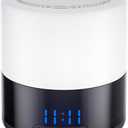Security Camera Indoor for Home - Bluetooth Speaker - Homekit Camera - 1080P Clock Camera with 160Rotating Viewing Angle - Night Light - AI Motion Detection (Transparent Black)