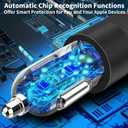 [Apple MFi Certified] iPhone 17 Charger Fast Car Charging, BAOYUANDA 72W PD Power Rapid Car Charger Built-in 6FT Coiled Type-C Cable Quick Car Charge for iPhone 17/Air/16/15 Pro Max,iPad Pro/Air/Mini