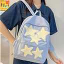 Women's Cute Star Laptop Backpack Y2K Kawaii Fashion Daypack, 15.6 inch