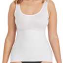 Maidenform Women's Shapewear Cami Tank Top, Tummy Control & Back Smoothing (X-Large, White)