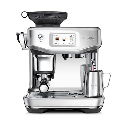 Breville the Barista Touch Impress Espresso Machine with Grinder & Milk Frother, Espresso Maker with Assisted Tamping, Cappuccino & Latte Machine for Home, BES881BSS, Brushed Stainless Steel