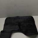 Buganda Memory Foam U-Shaped Contour Toilet Rugs, Non Slip Absorbent, Thick Soft Washable Bathroom Mat, Floor Carpet Bath Rugs Mat for Toilet Base (20" x 20", Black)