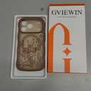 GVIEWIN for iPhone 17 Pro Case Compatible with MagSafe [Curly Wave Edge][Full Camera Protection] Floral Translucent Shockproof Magnetic Women Phone Case for iPhone 17 Pro 6.3'', Floratopia/Brown