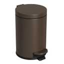 Cesun 1.2 Gallons Small Brown Trash Can, Bathroom Garbage Can with Lid and Foot Pedal, Mini Round Wastebasket for Bathroom, Bedroom, Office, 4.5 Liters / 1.2 Gallons, Brown