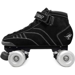 Bont Skates - Prostar Black Suede Professional Roller Skates with Glow Light Up Led Wheels - Indoor and Outdoor - Youth - Boys - Girls - Men - Women (Bont 4.5)