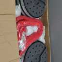 LOVMOR Stainless Steel Stanchion Post, Stanchions with Red Rope, Hollow Base and Velvet Ropes Safety Barriers Set, Carpet Runner for Party (6pack-Silver)