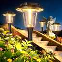 2026 New Solar Pathway Lights, 8 Pack Solar Lights Outdoor, Waterproof IP65, Upgraded Bright LED, Auto On/Off, Modern Garden Lights, Solar Powered Light for Yard, Lawn, Walkway, Driveway, Patio Decor