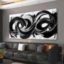 Abstract Wall Art Decor Wall Pictures for Living Room Large Black and White Wall Art Prints Abstract Canvas Art Wall Decor Modern Minimalist Wall Art Decorations Bedroom Home Wall Art Decor 24" X 48"