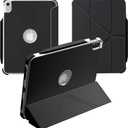 Case for iPad (A16) 11th Generation 11 Inch 2025, iPad 10th Generation Case 10.9 Inch 2022 with Pencil Holder, 3+Y Fold Magnetic Protective Stand Cover (Black)