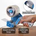 Mr. Pen- 3 inch Tape Gun Dispenser, Packing Tape Dispenser Gun, 3 inch Packing Tape Gun, Heavy Duty Tape Dispenser, Shipping Dispenser, Packaging Tape Dispenser (Blue)