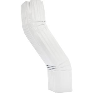Gutter Downspout OFFSET White (Gloss) Aluminum gutter downspout elbow extensions. (3X4 A-Style)