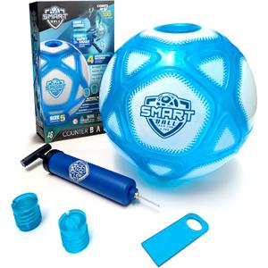 Smart Ball Official SBCB1-A2 Interactive Soccer Training Ball w/Pump - Gift f/Boys & Girls, Counting Ball w/Bright Lights and Voice Sounds - Tracks up to 100 Kicks w/Speaker - Size 5-2 Play Modes