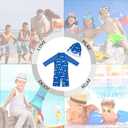 upandfast Baby/Toddler Swimsuit UPF 50+ Sun Protection One Piece Zipper Bathing Suit with Sun Hat Infant Beach Swimwear, Size 9-12M
