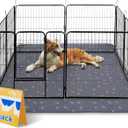 Sunheir Washable Pee Pads for Dogs Extra Large 48" x 60" 2-Pack, Reusable Puppy Pads Pet Training Pads for Dog Playpen Indoor, Waterproof Dog Pee Pads for Puppy Playpen, Whelping Pad - Deep Grey