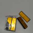 X AUTOHAUX 4pcs M6x1.0 Orange Plastic Screw Mount Reflective Warning Reflector for Motorcycle Bike