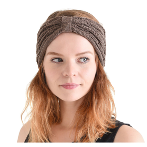 CHARM Mens Headband Lightweight Cotton - Womens Head Band Mesh Hair Accessory Unisex Wrap Brown
