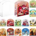 Patelai 14 Pcs Holiday Acrylic Napkin Holder Interchangeable Seasonal Decor Guest Napkins Holder for Table Cocktail Kitchen Valentines St. Patricks Easter Vertical Tissue Paper Dispenser(Classic)