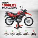 Motorcycle Lift Stand 1000 LBS with Removable Tool Tray, Hydraulic Lift | Adjustable Height Hoist Table with Extra Large and Non-Slip Platform for Dirt Bike, Motorcycle, E Bike & Motocross