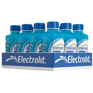 Electrolit, Electrolyte Beverage, Blue Raspberry, 21 Fl Oz bottle (Pack of 12) (EXP 08/01/28)