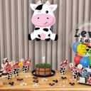 Aoriher Cow Piata with Blindfold and Bat, Farm Animal Theme Birthday Party Supplies Cow Piata for Birthday Party Favors Decor, 16 x 12 x 3.2 Inch