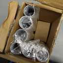 White Curtain Rod 36-91 Inch, 1 Inch Adjustable Heavy Duty Curtain Rods for Windows, Decorative Modern Window Treatment Rods, Telescopic Splicing Metal Drapery Pole, Easy Installation