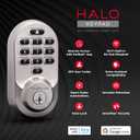 Kwikset Halo Wi-Fi Smart Lock, Keyless Entry Door Deadbolt, Geofence Auto-Unlock, Grade AAA Certified, No Hub Required Easy Install, Satin Nickel Lifetime Finish, Backlit Keypad