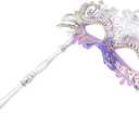 Hoshin Masquerade Mask with Stick, Mardi Gras Deecorations Venetian Masks for Womens